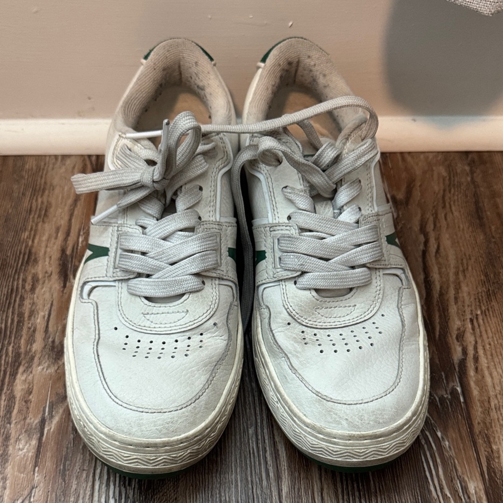 Lacoste White and Green Women's Sneakers